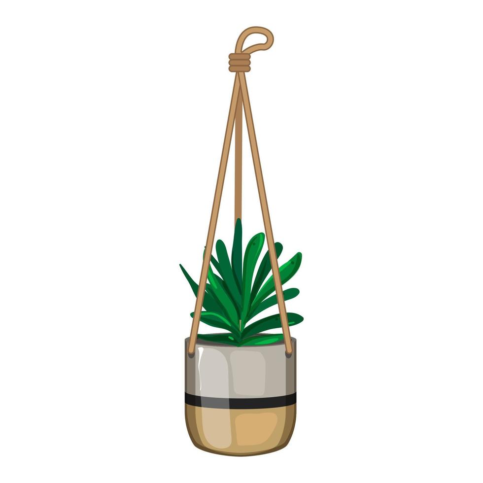 decoration hanging planter cartoon vector illustration