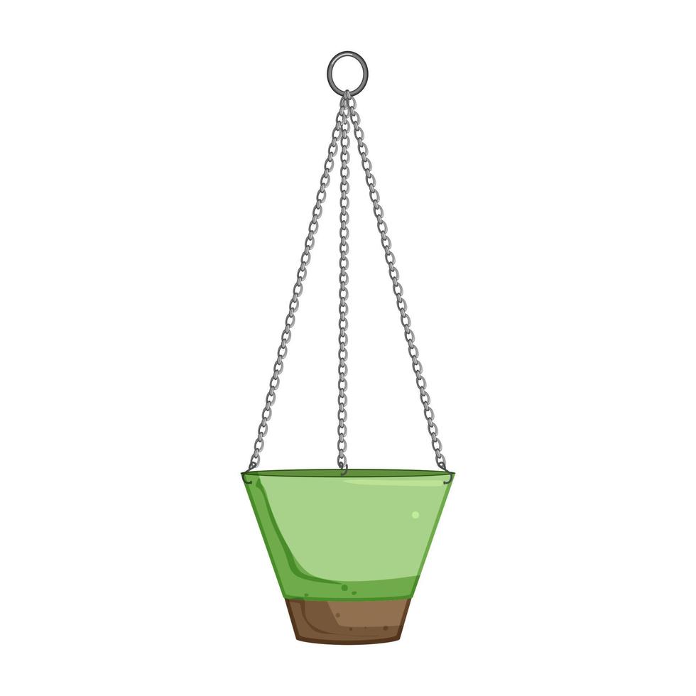 macrame hanging planter cartoon vector illustration