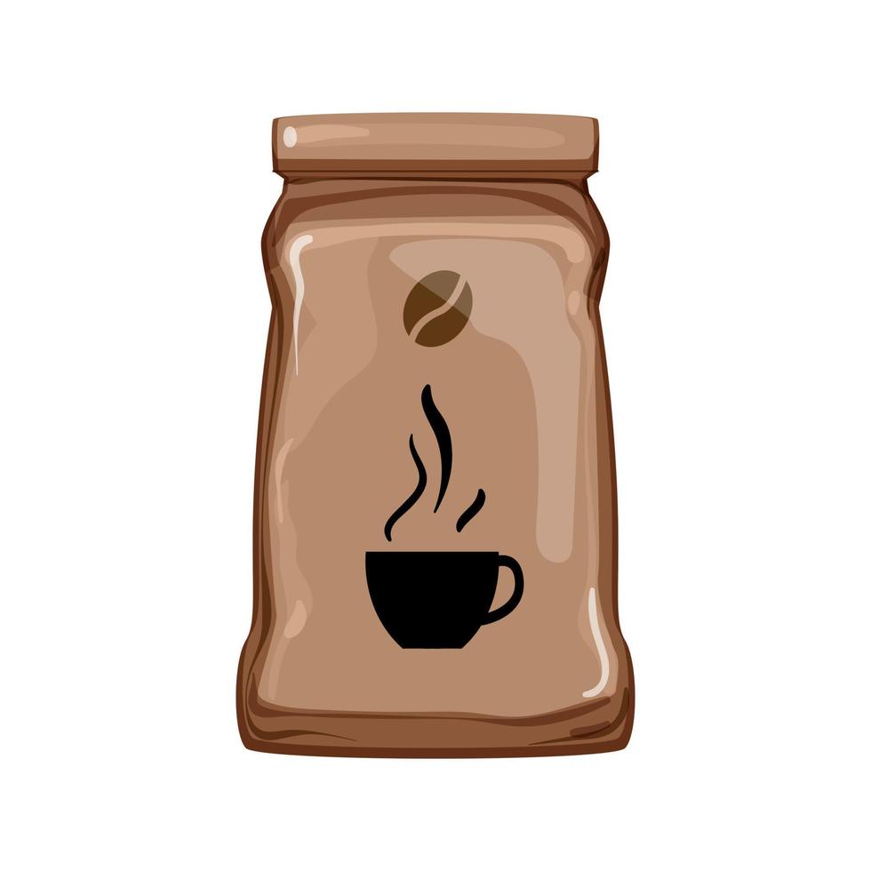 drink coffee packaging cartoon vector illustration