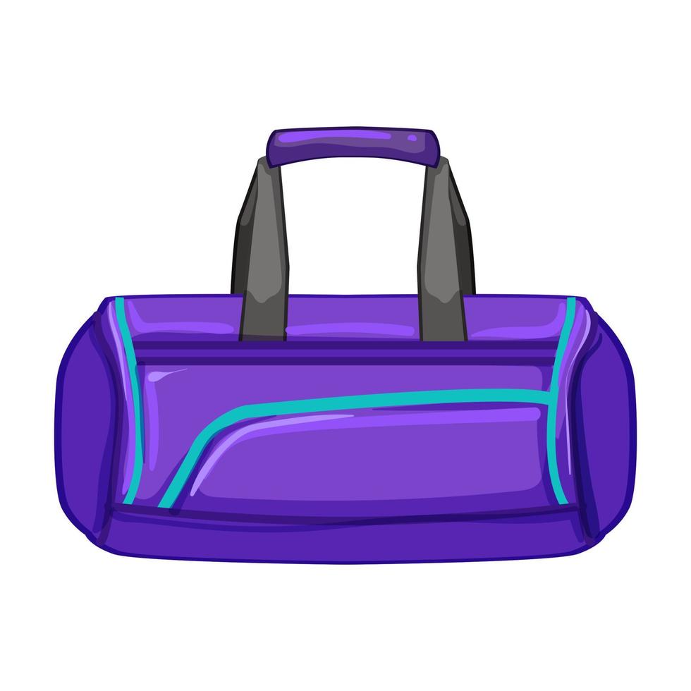 shoulder fitness bag cartoon vector illustration