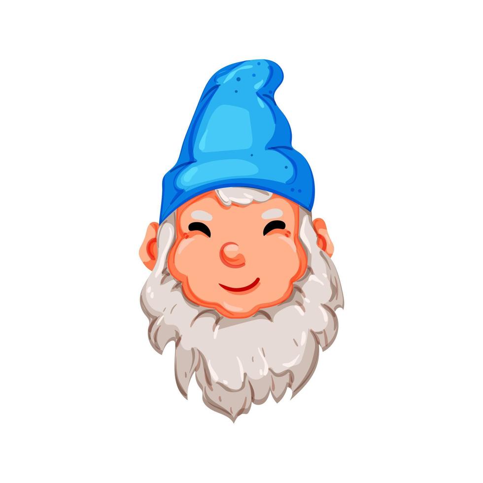 dwarf garden gnome cartoon vector illustration