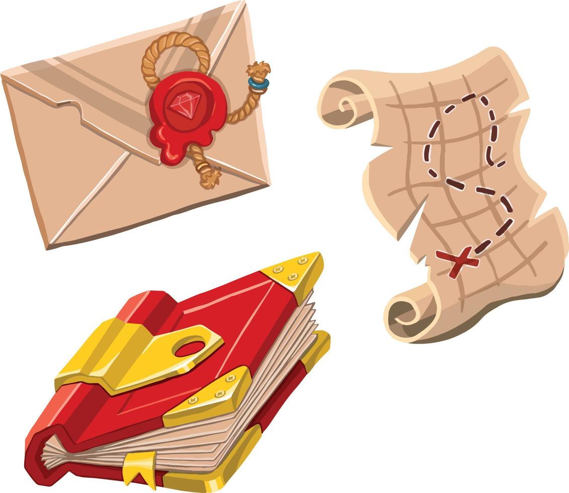 Magic items . Digital painting illustration. Vector illustration
