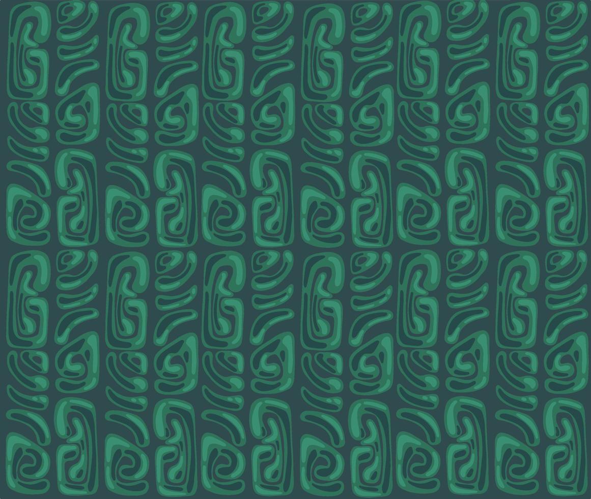 seamless ethnic pattern in green. aztec fancy abstract geometric art print. vector