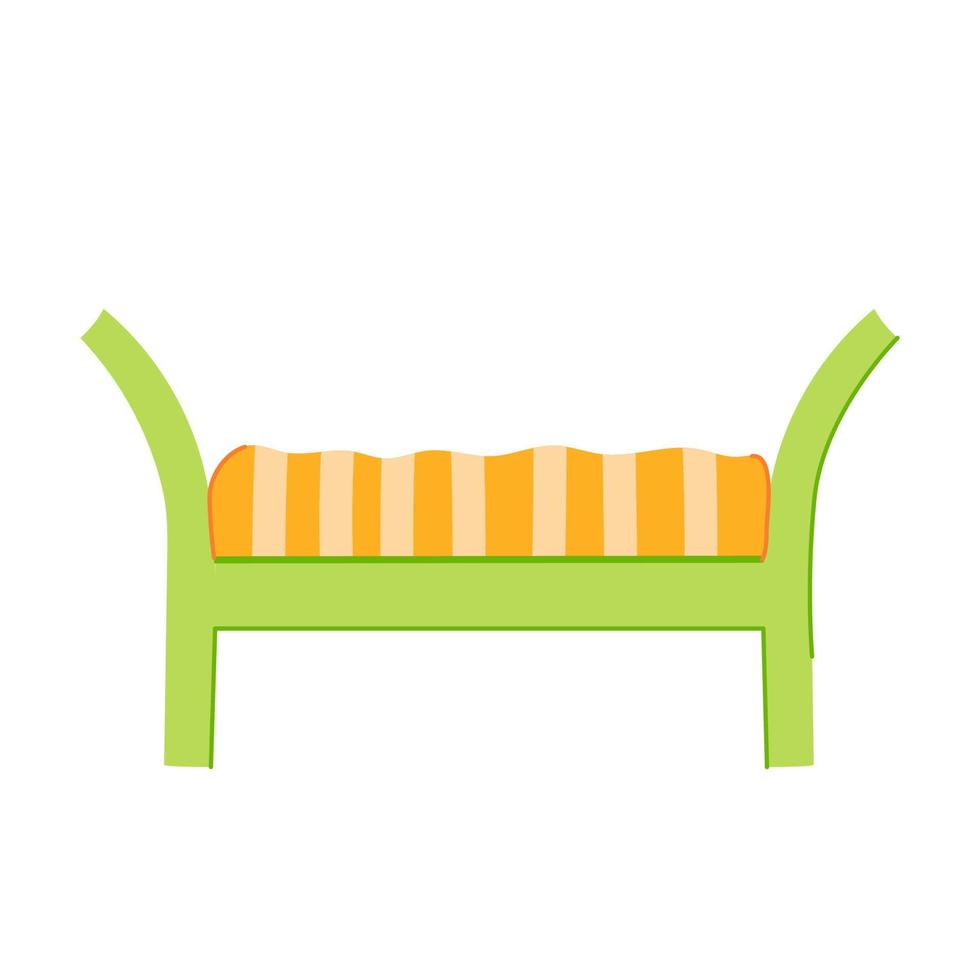 apartment bench bedroom cartoon vector illustration