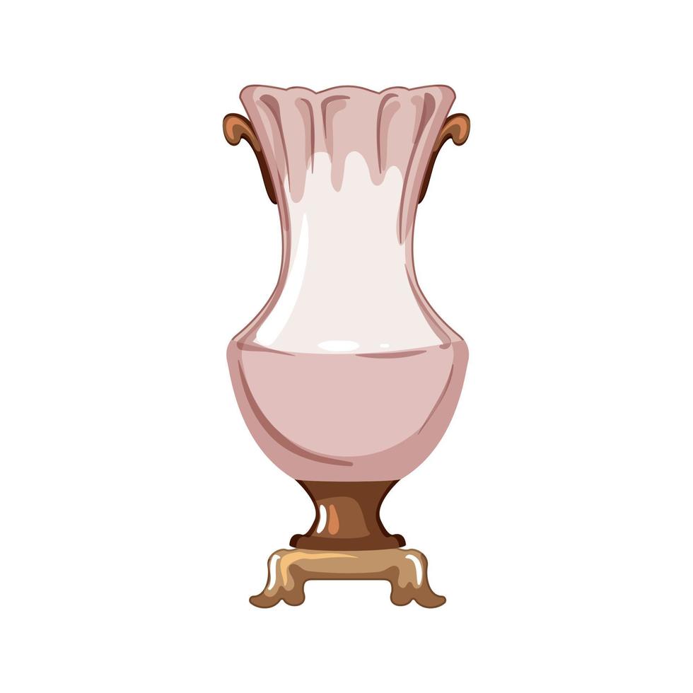 old antique vase cartoon vector illustration