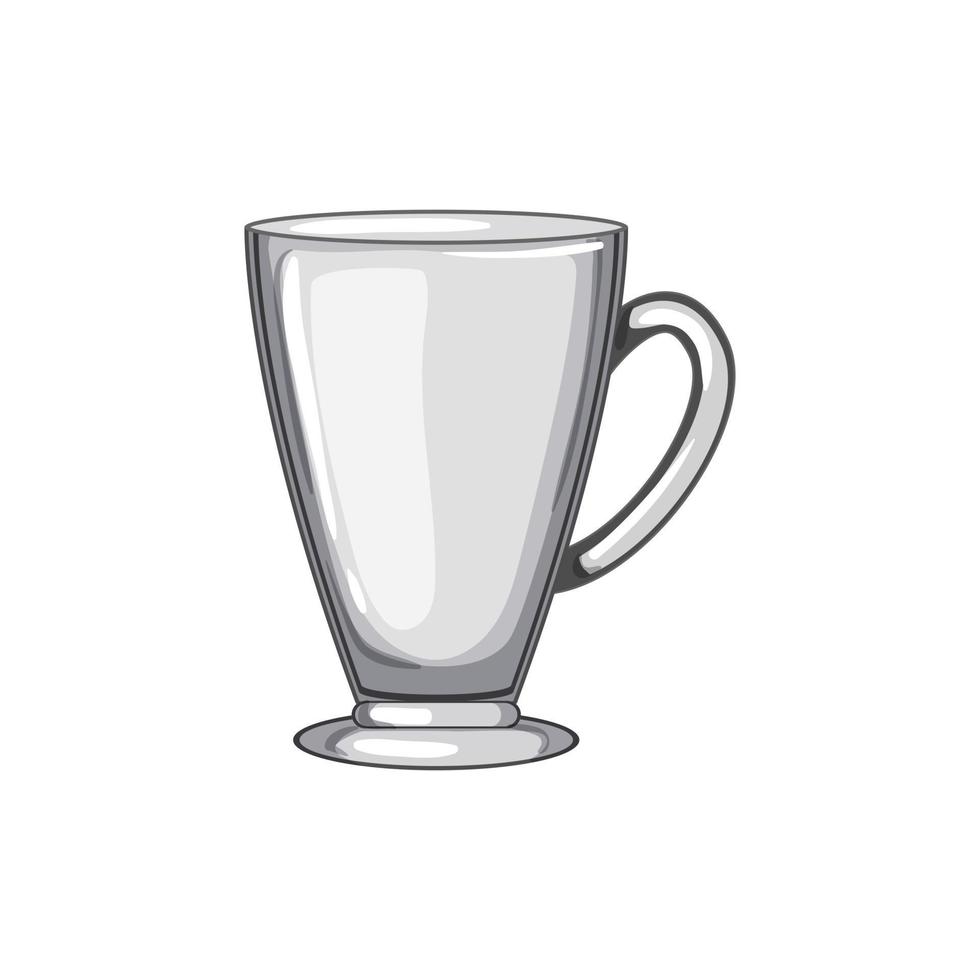 beverage coffee glass cartoon vector illustration