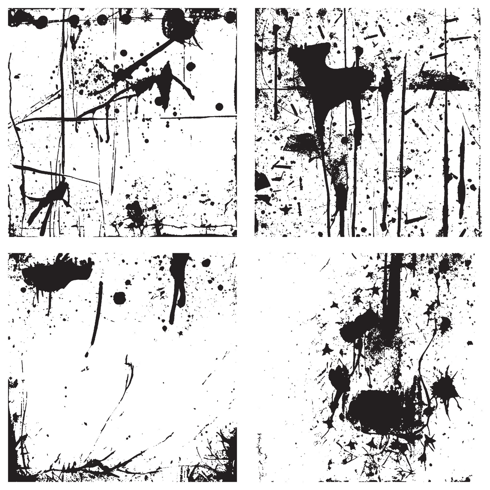 Set of Black and White Distressed Textures. Vector EPS 10 21161760