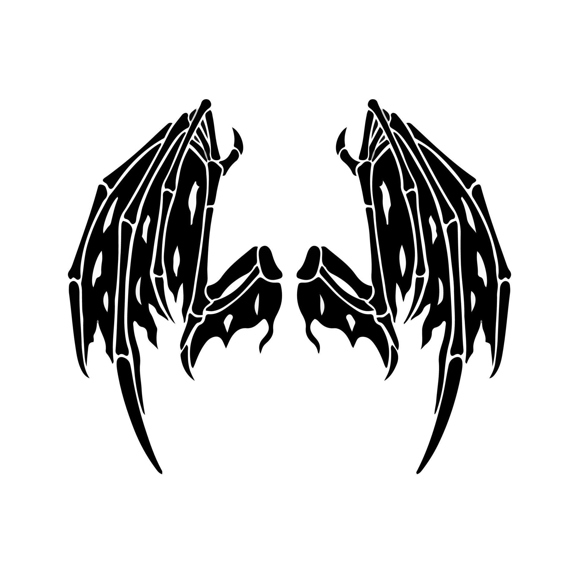 Devil Wings Logo Tattoo Design Stencil Vector Illustration Royalty Free  SVG Cliparts Vectors And Stock Illustration Image 172697585