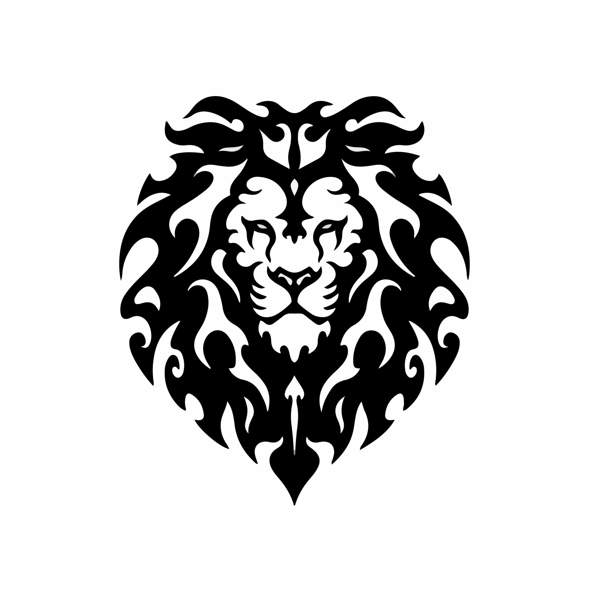 tribal león cabeza logo. tatuaje diseño. plantilla vector ilustración  21161902 Vector en Vecteezy