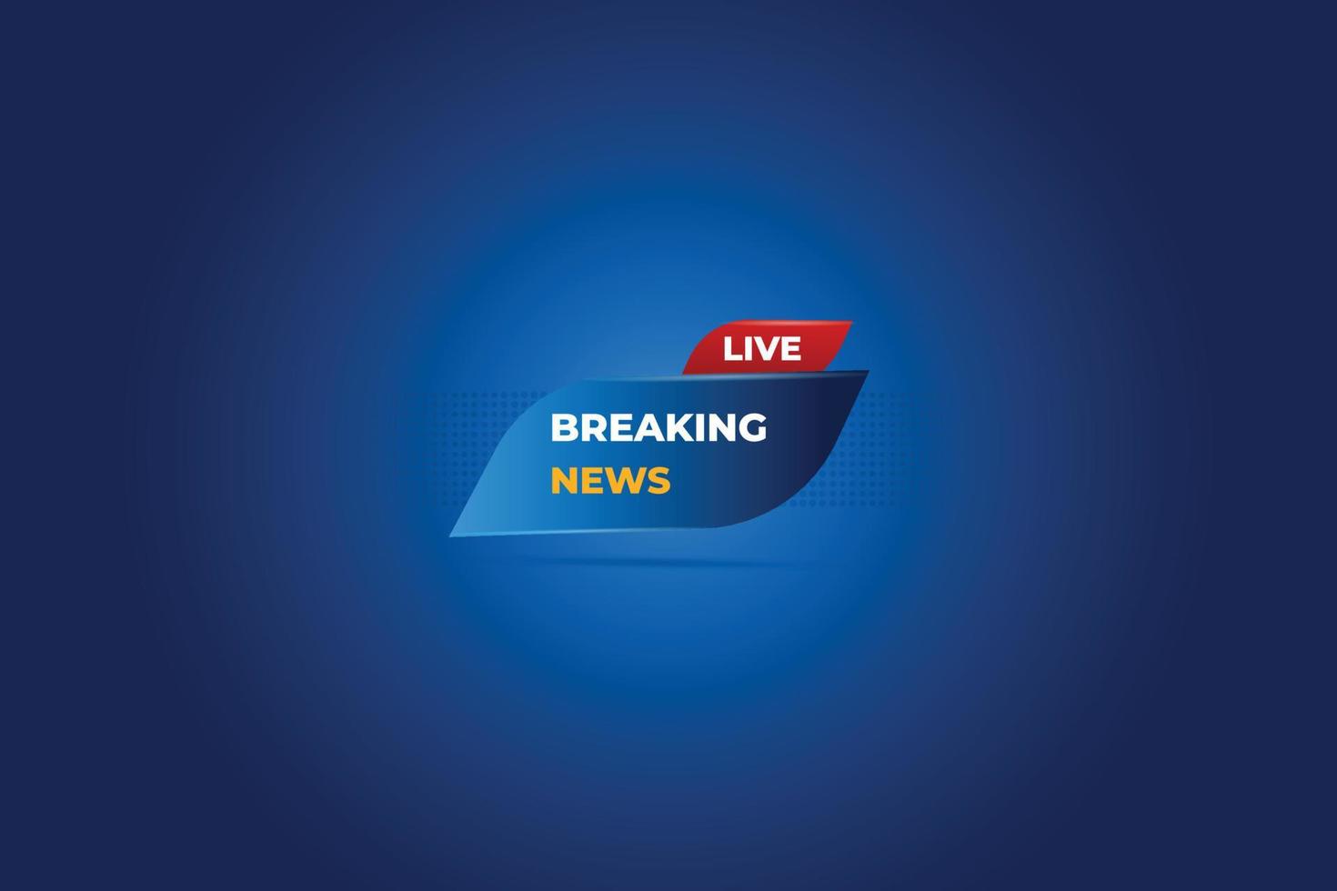 Breaking news minimalistic logo on white background. Entertaining show with news. Illustration vector