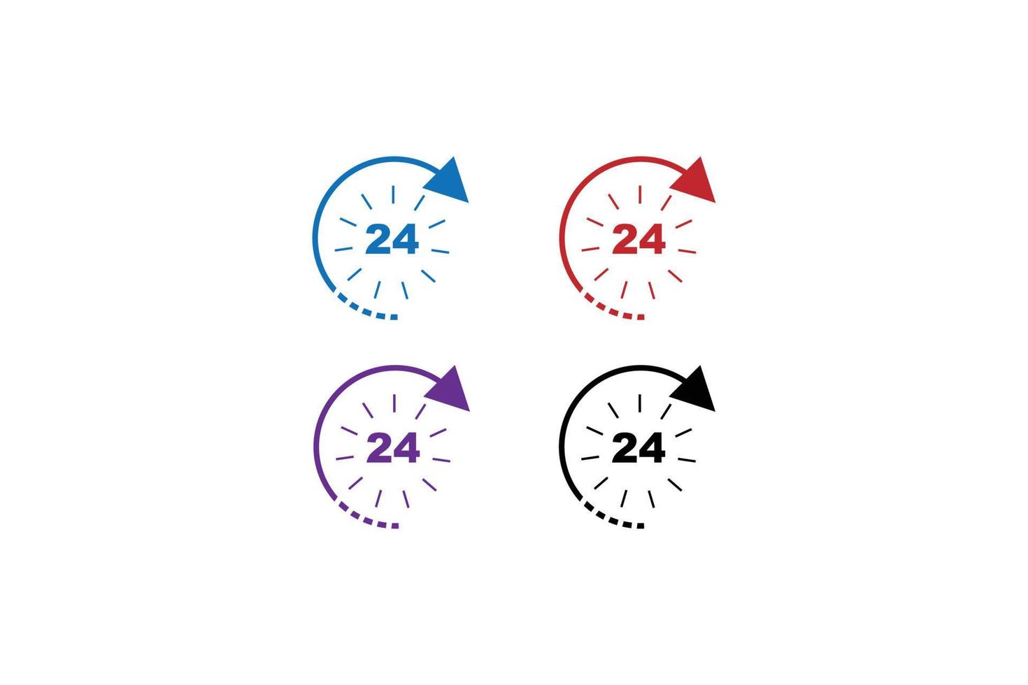 24 Hours a day service icon symbol vector