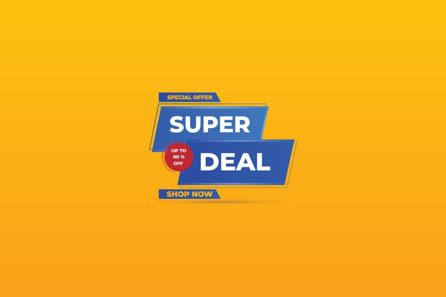 super deal banner template design illustration vector