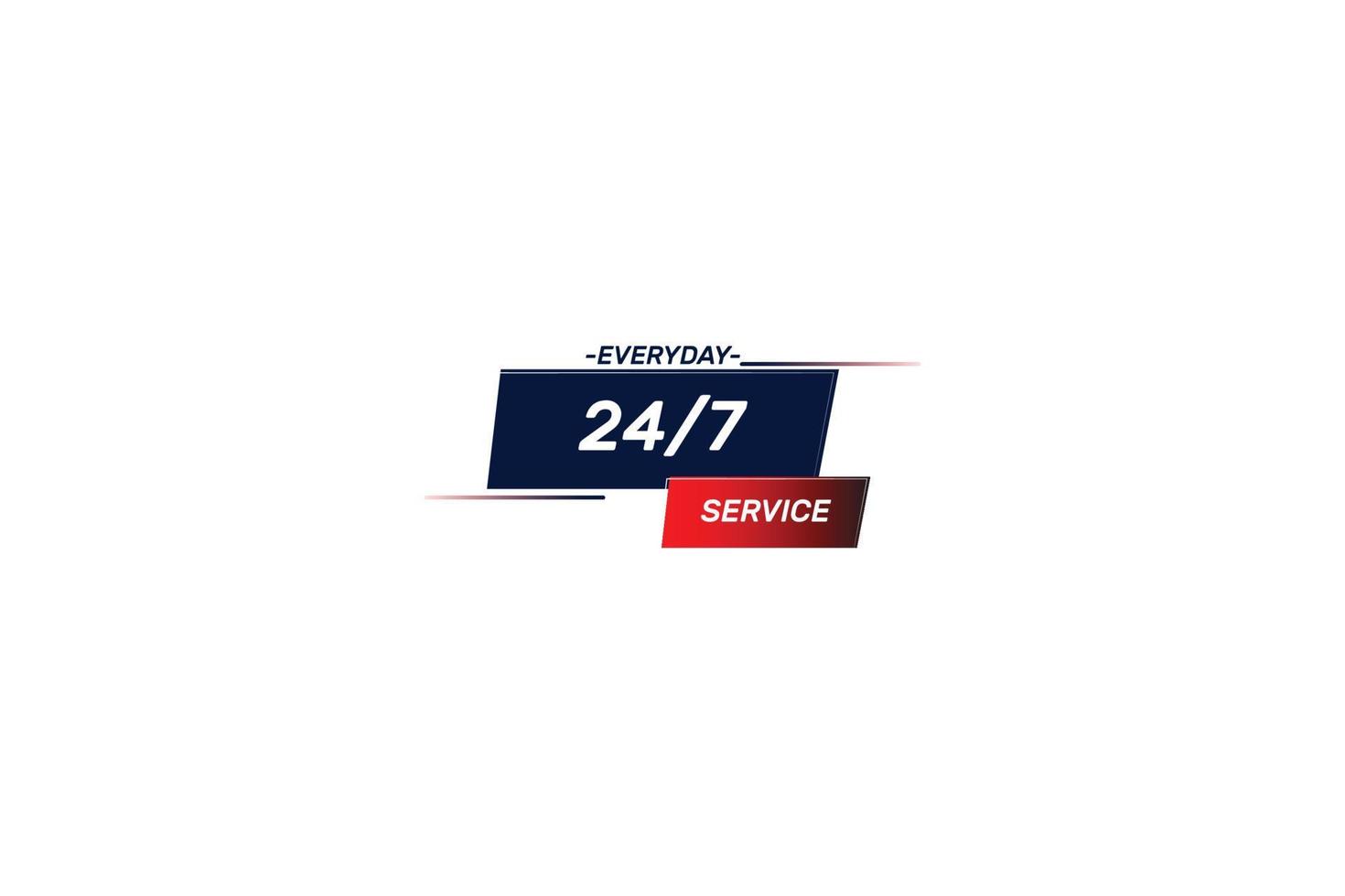 Free vector everyday 24 hours service banner design illustration