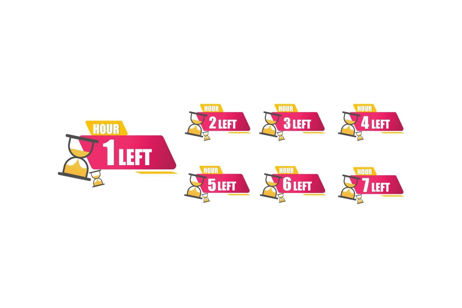 Webnumber of days left countdown timer banners illustration vector