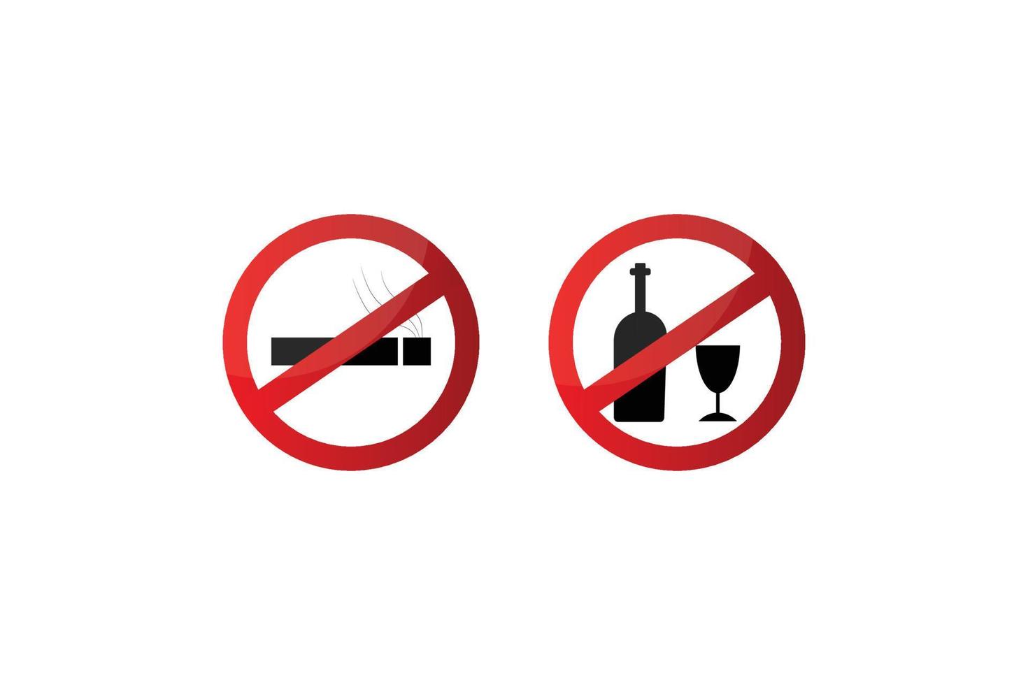 No de fumar firmar, No drogas ilustración vector