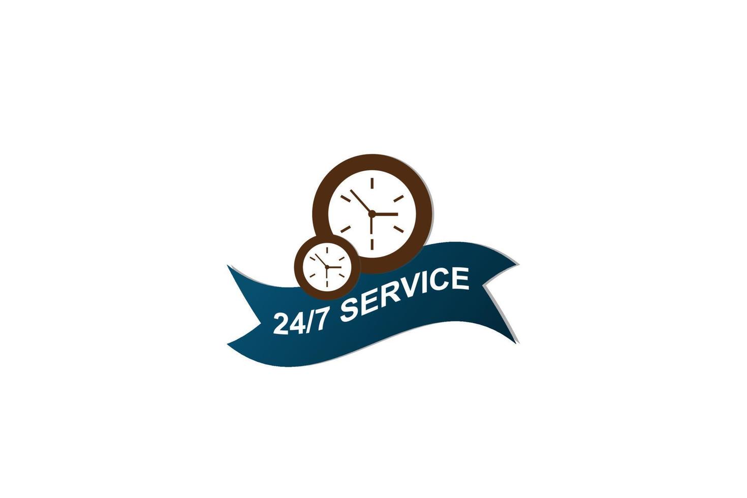 24-7 Servicio concepto vector