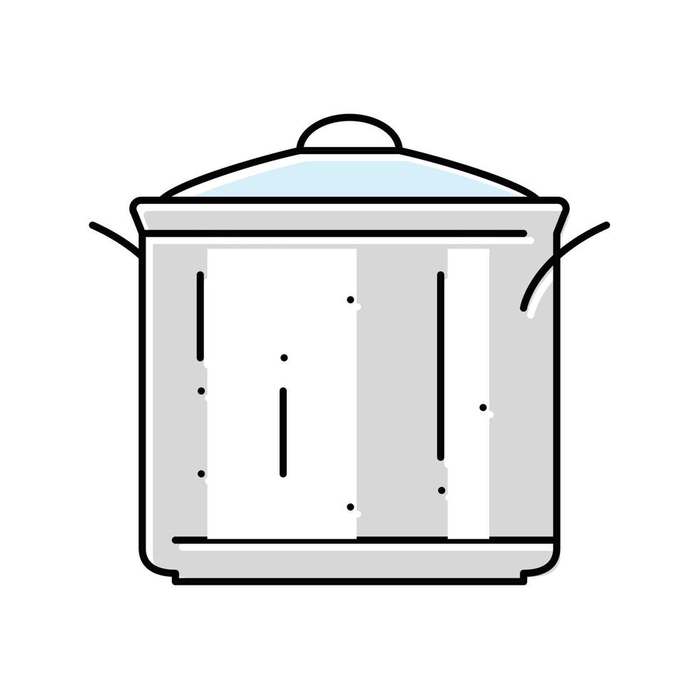 plata maceta Cocinando color icono vector ilustración