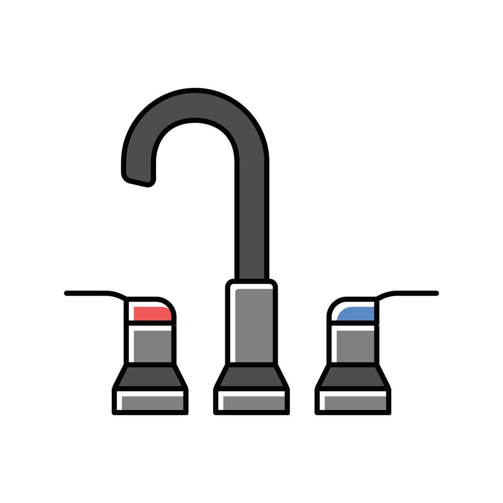 interior faucet water color icon vector illustration