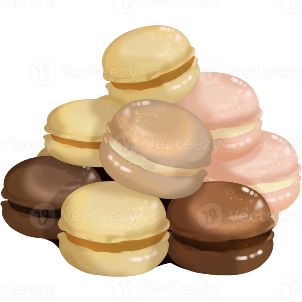 Stack of brown macaron png