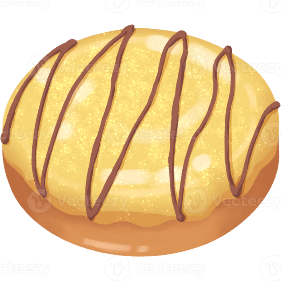 Donut topping with cream illustration png