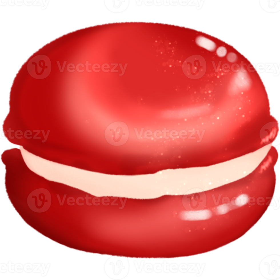 Macaroon red illustration png