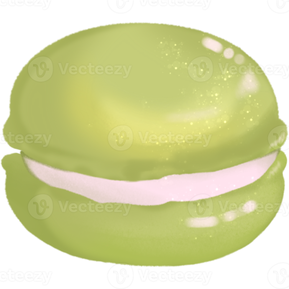 Macaron green illustration png