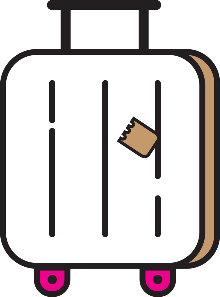 Simple suitcase icon png