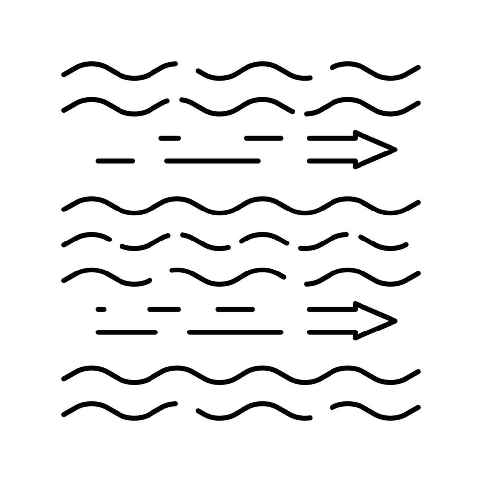 flujo de aire limpiar línea icono vector ilustración