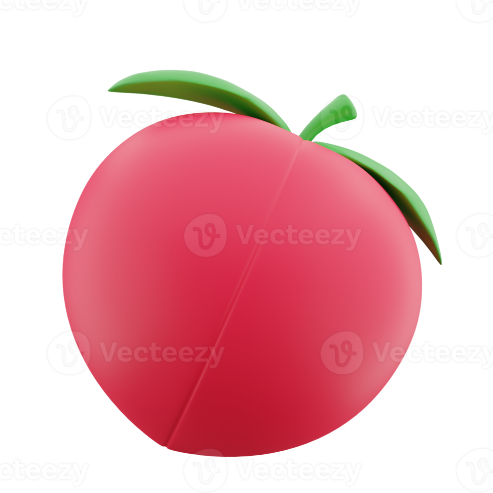 3d pêche fruit png