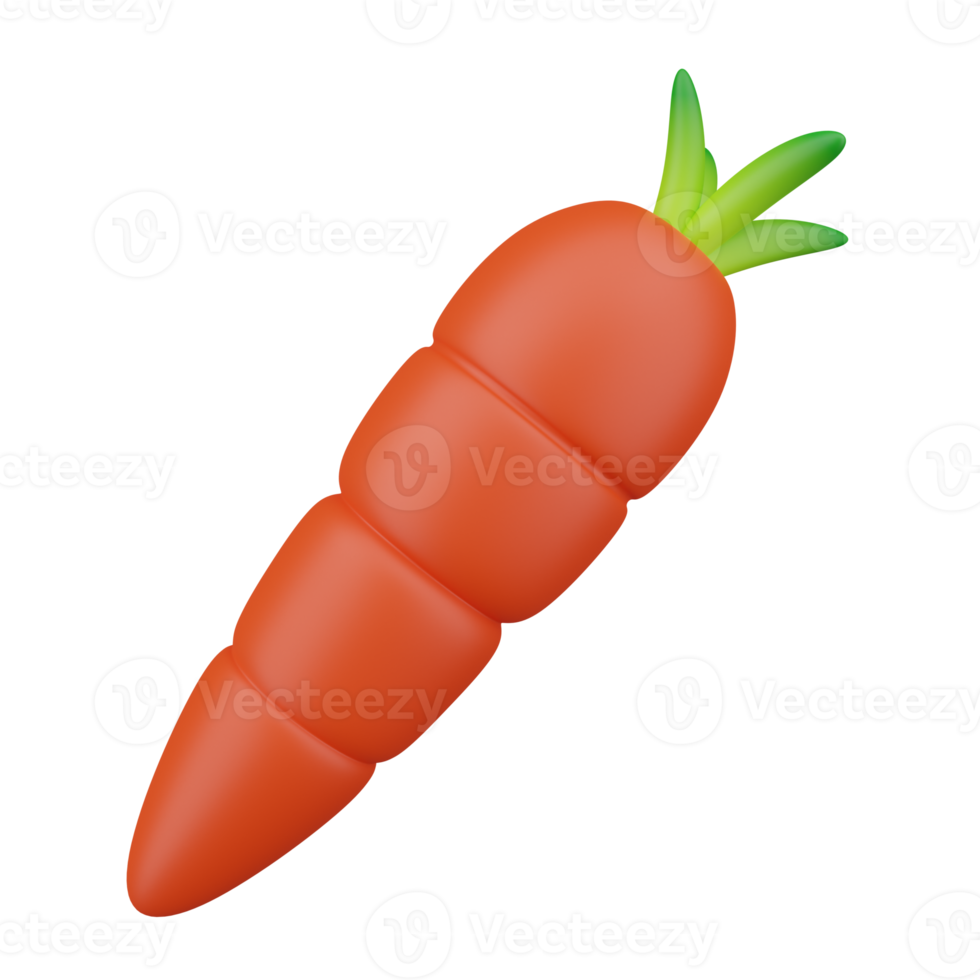 3d Carrot Fruit png