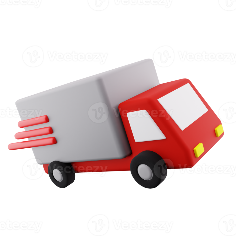 3d consegna camion png