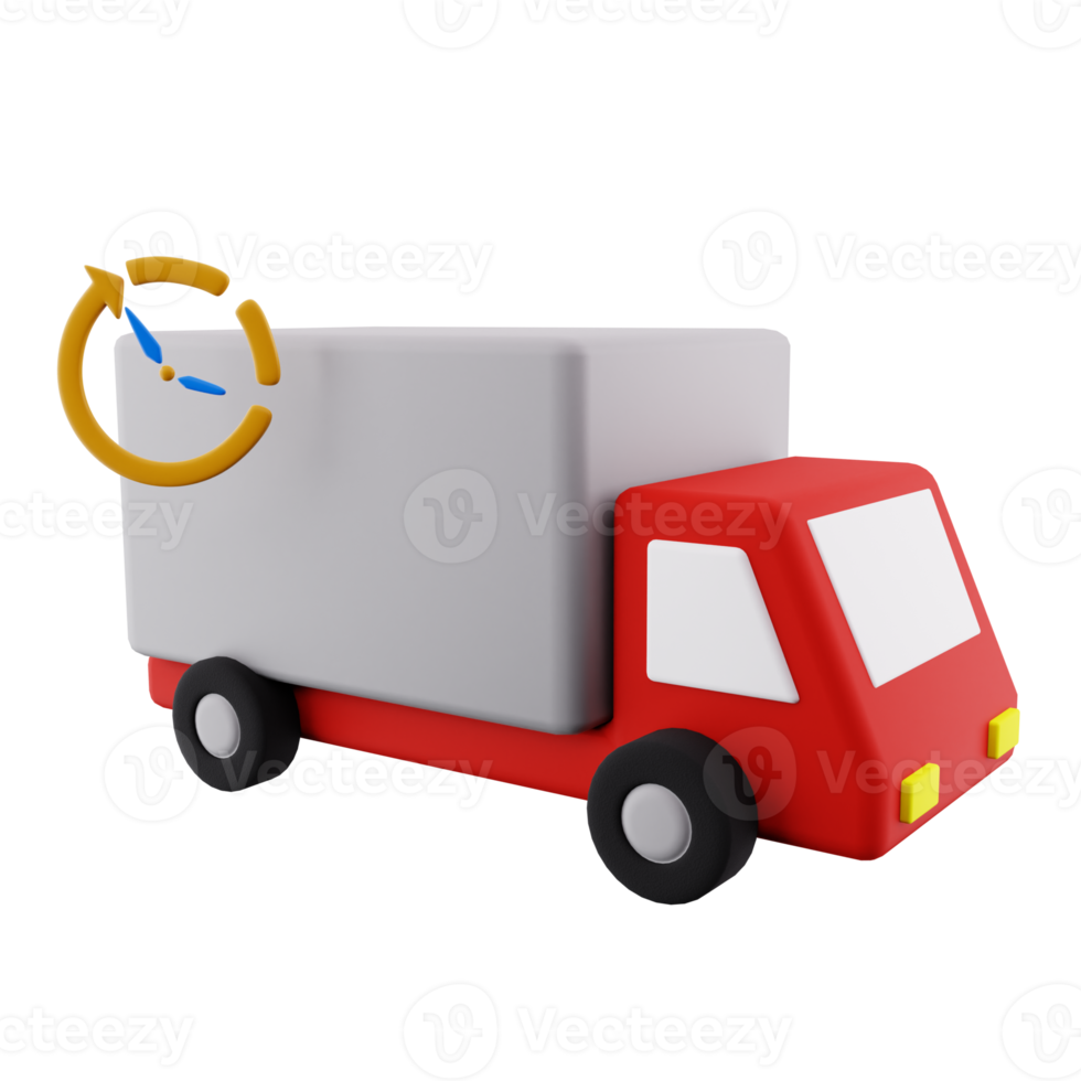 3D Fast Shipment Truck Delivery png