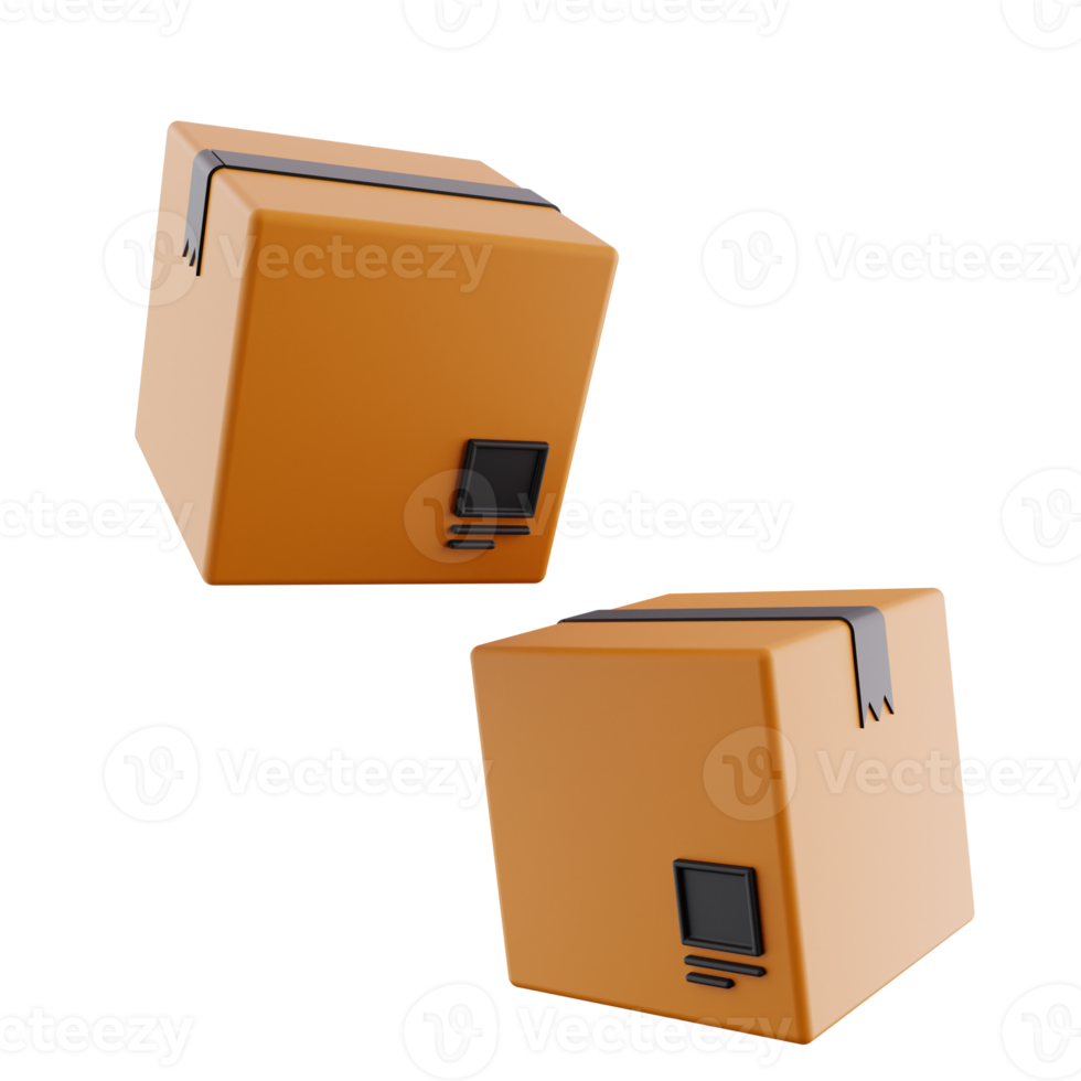 3d Double Parcel Box png