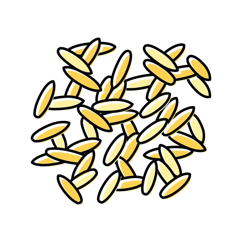 harina de avena grano sano color icono vector ilustración