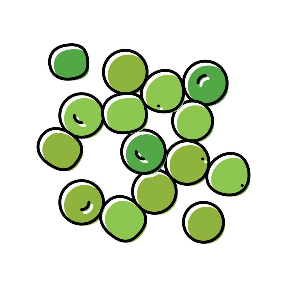 pea grain healthy color icon vector illustration