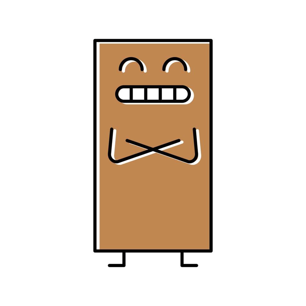 rectangle geometric shape character color icon vector illustration