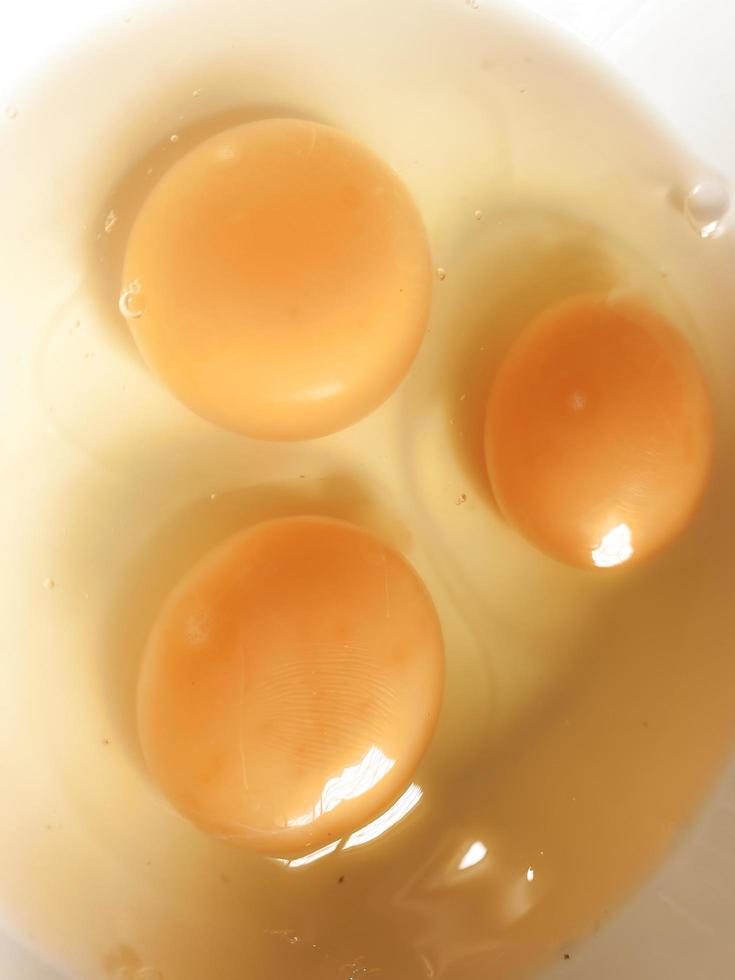 Eggs in a crockery looks appetizing It's a simple breakfast. with high