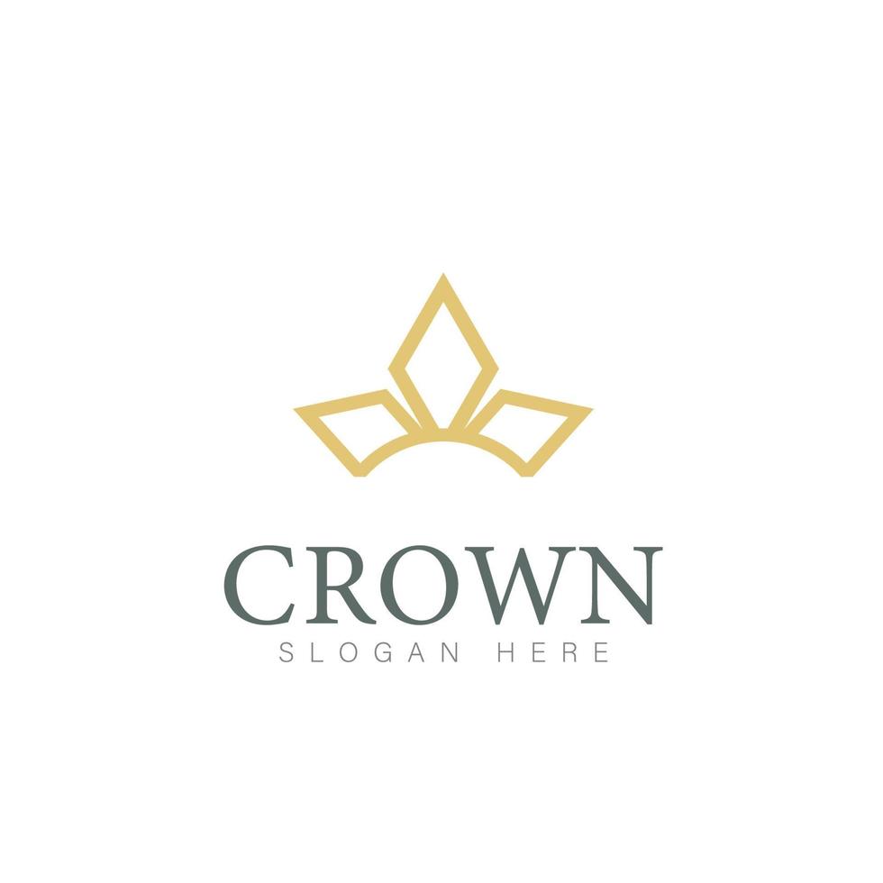 Modern Crown Logo Template. Crown icon Luxury Design Vector