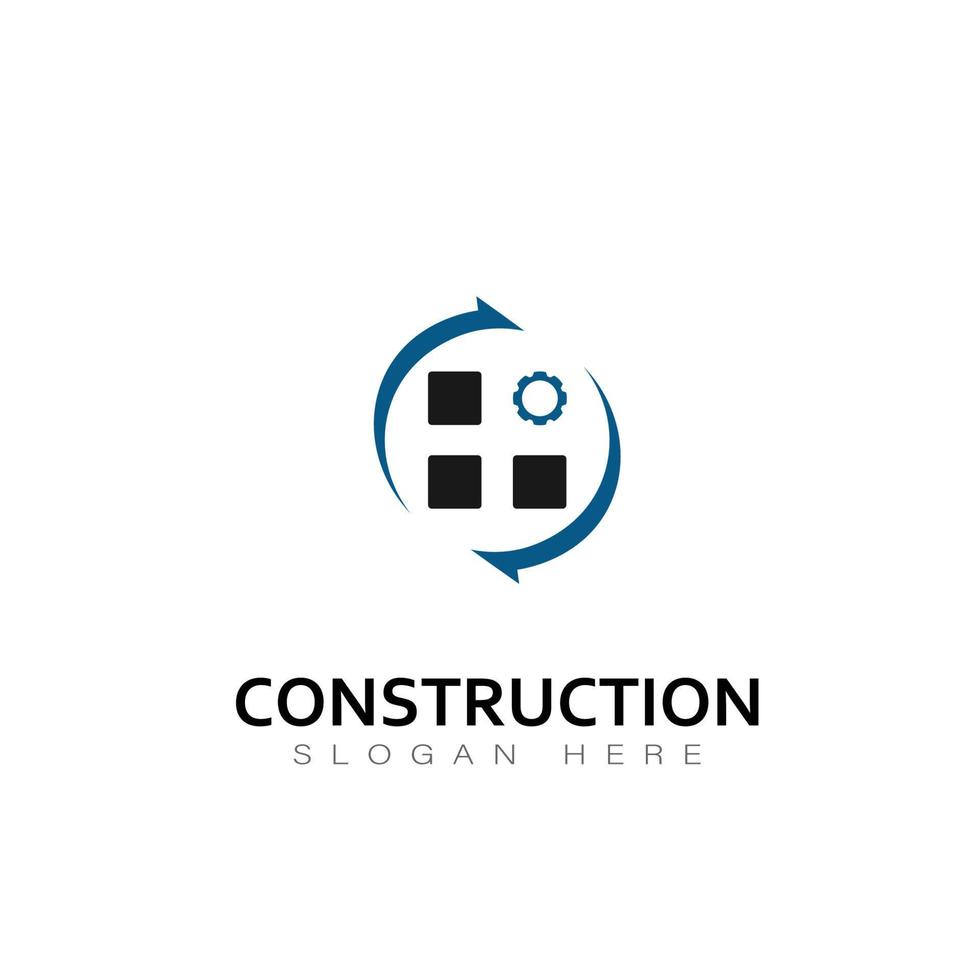 vector de diseño de icono de logotipo de edificio de construcción