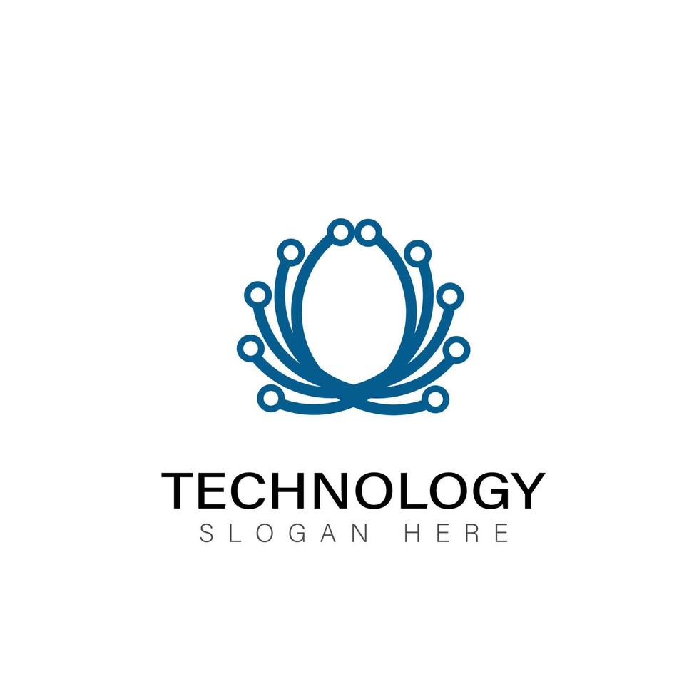 technology tec logo design symbol vector