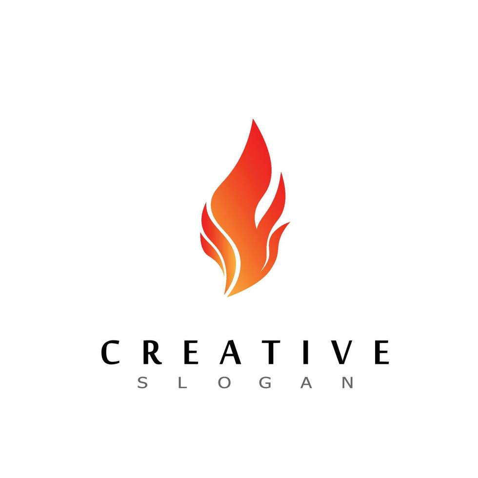 Flame or Fire Logo Design Vector