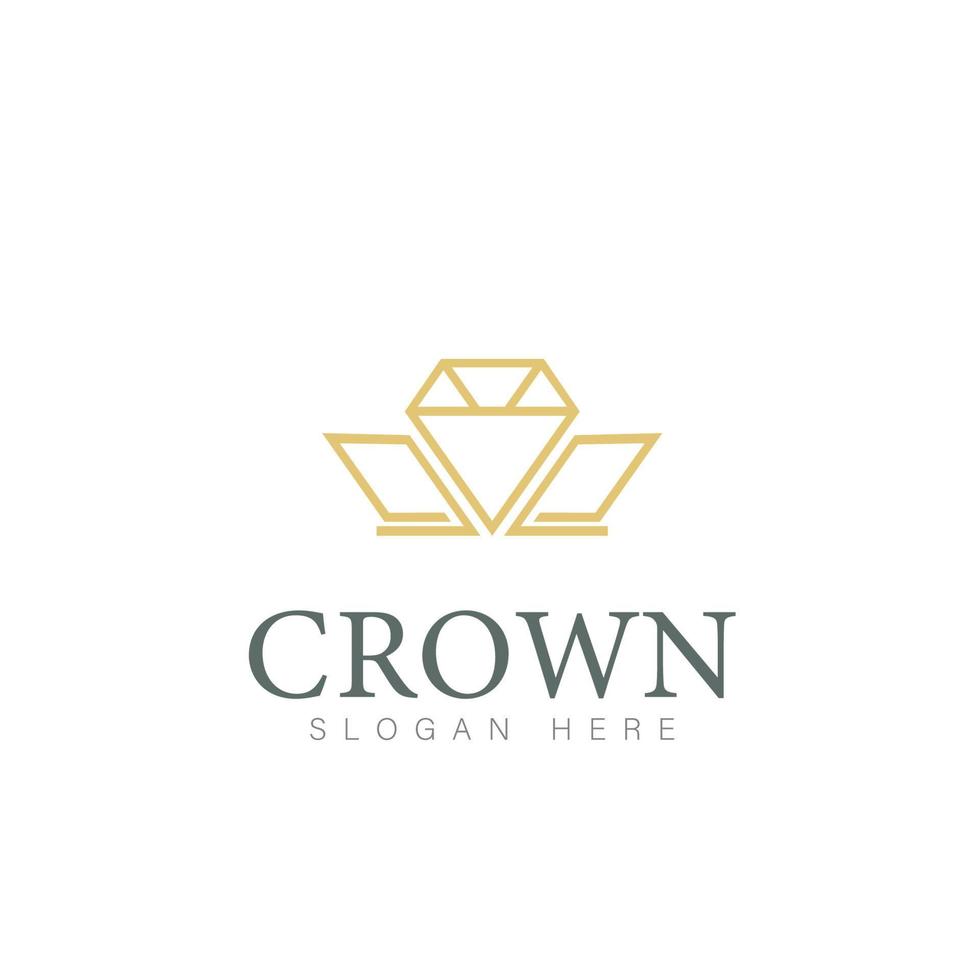 Modern Crown Logo Template. Crown icon Luxury Design Vector