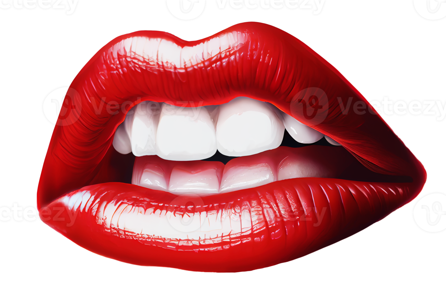 Sexy Women's Lips, Mouth, Teeth. Transparent background png