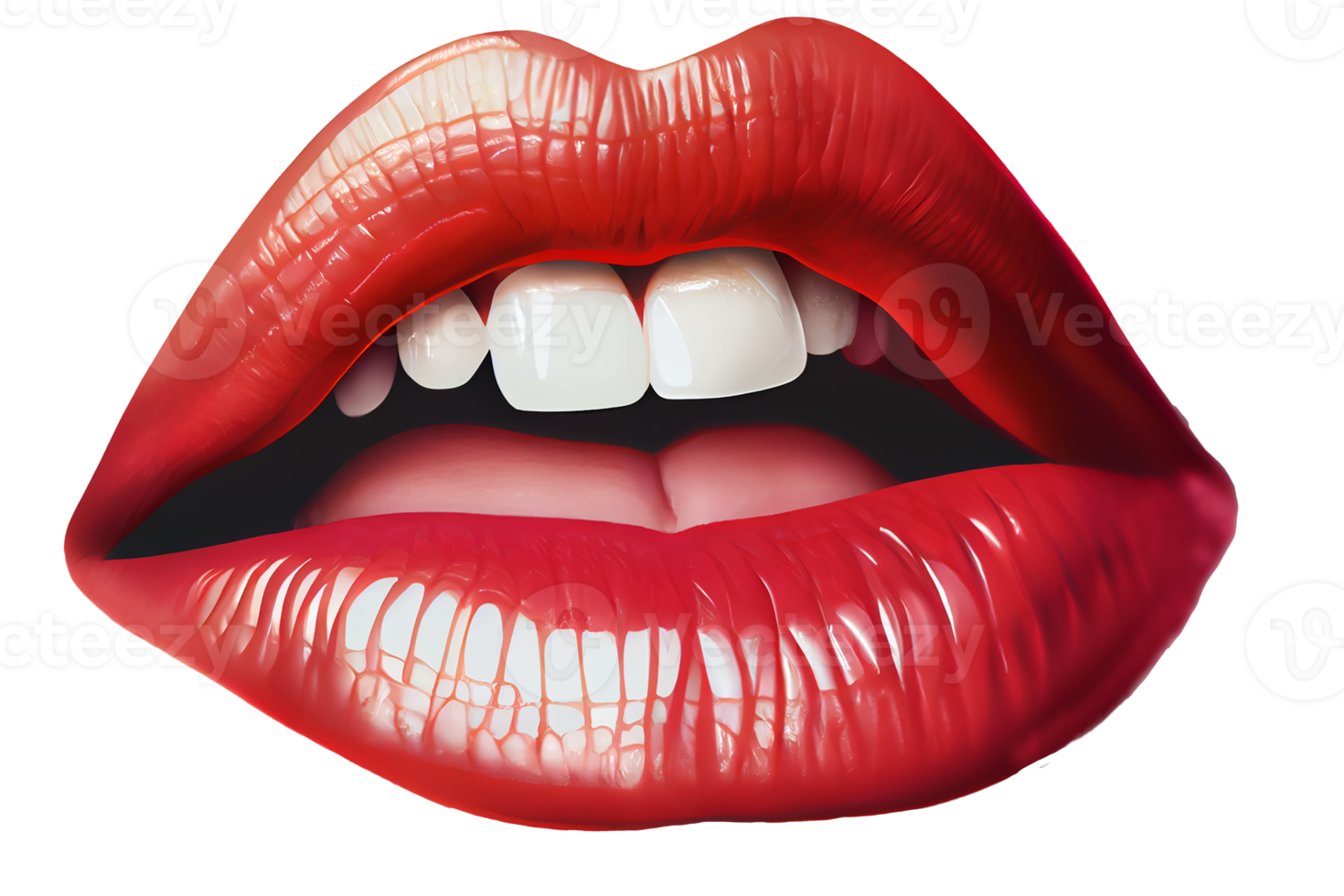 Sexy Women's Lips, Mouth, Teeth. Transparent background png