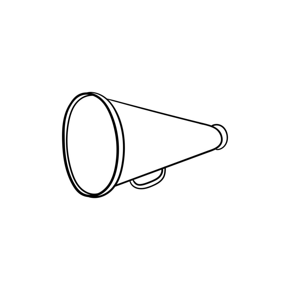 Megaphone voice line simple creative design vector