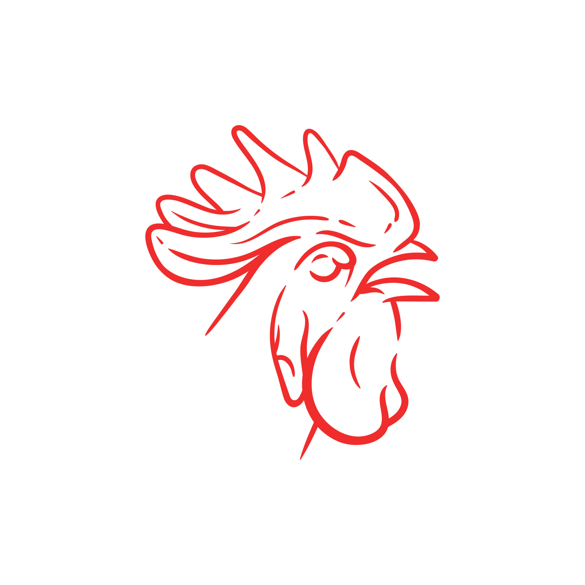 Head rooster line art illustration creative design 21165063 Vector Art