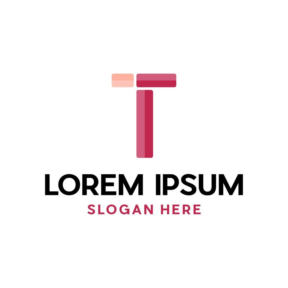 Letter t monogram modern logo design vector