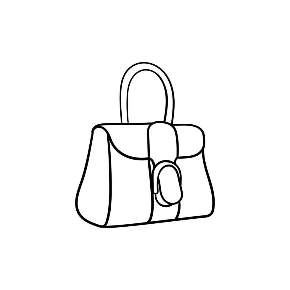 muchachas bolso Moda línea moderno diseño vector