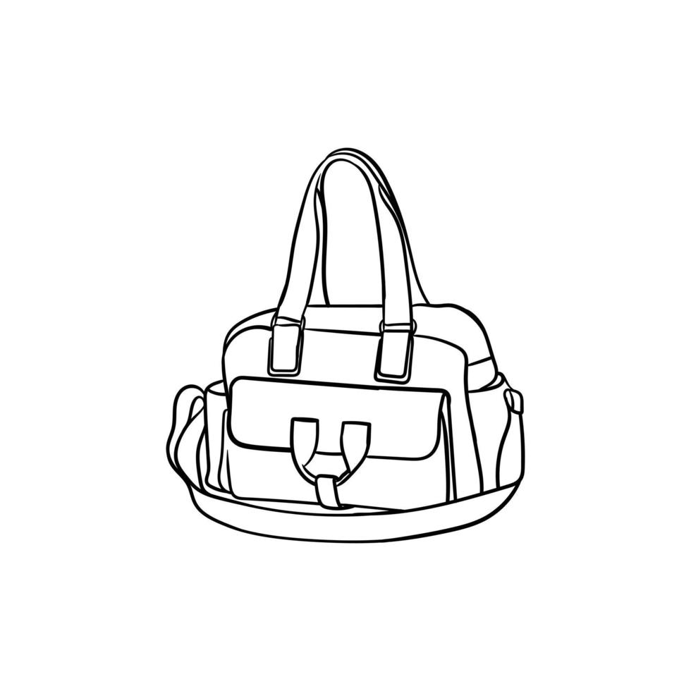 Bag simple outline creative design vector