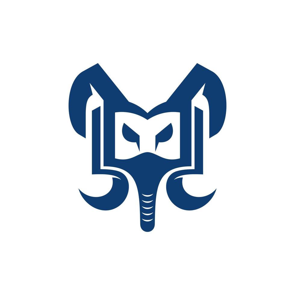 Elephant head book education logo design vector